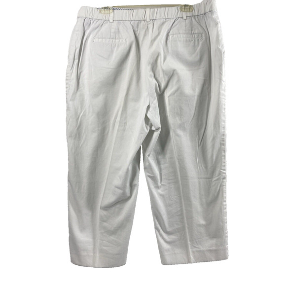 JM Collections Pants Womens Plus Size 16 White Capri Slacks Pockets‎ Casual - Picture 2 of 9